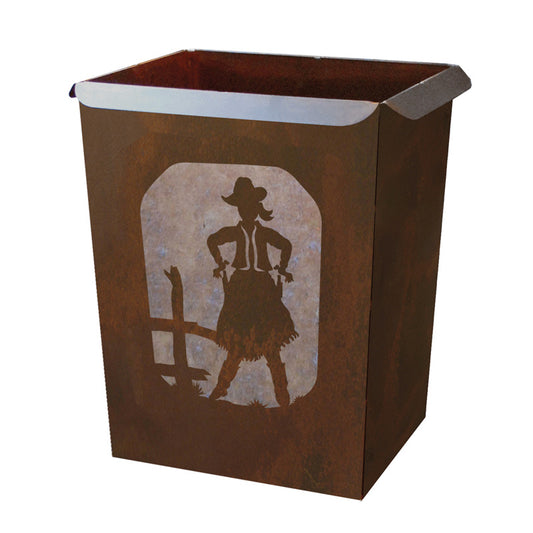 Cowgirl Trash Bin