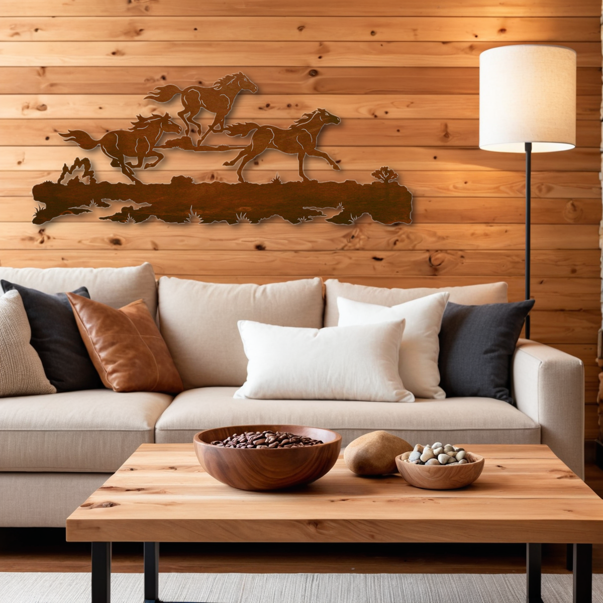 Wild Horses Wall Art - 57"