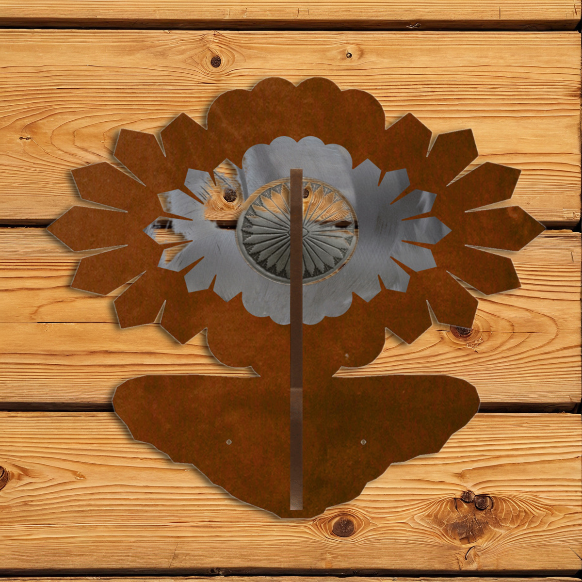 CH-4220 Sunburst Concho Double Coat Hook