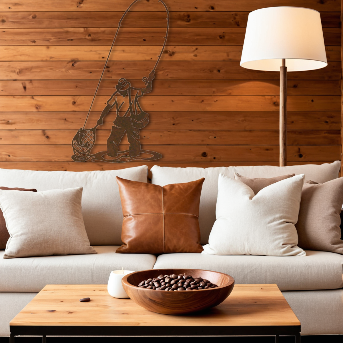 Fly Fisherman Wall Art - 42"