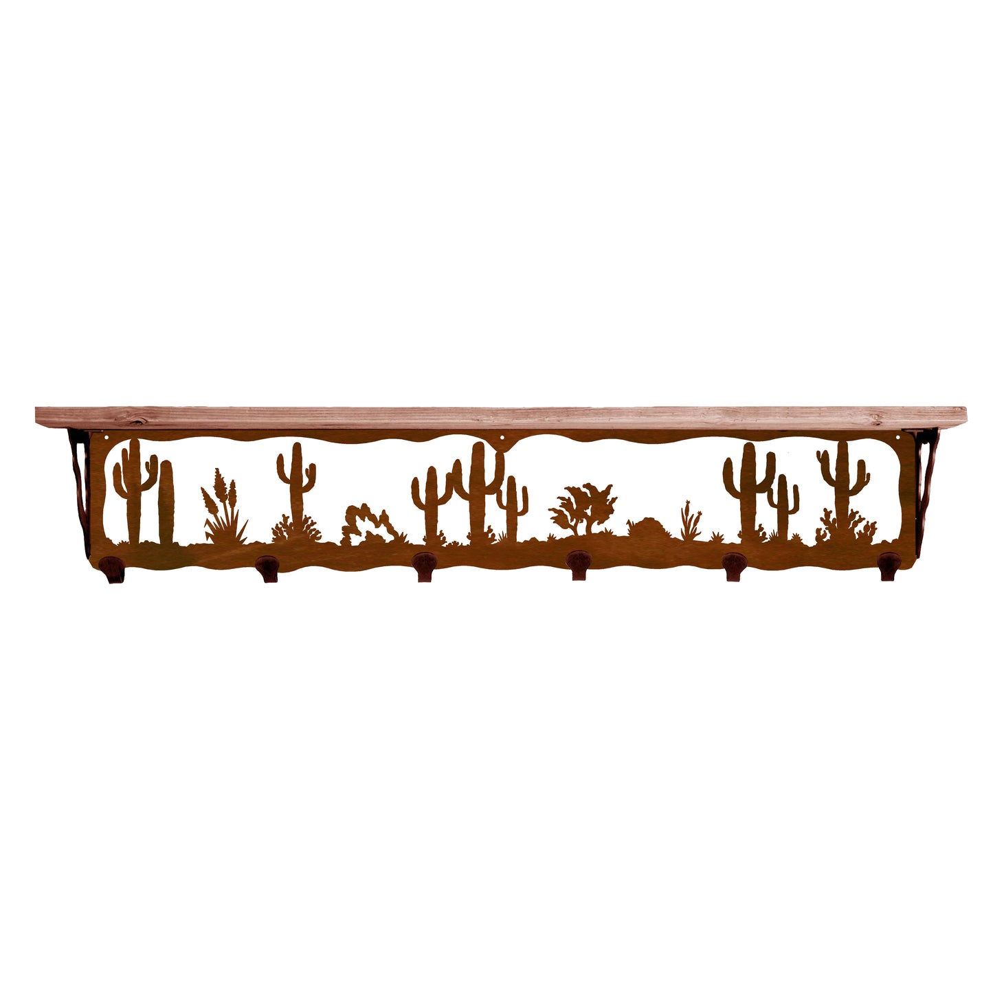 Desert Scene 42" Coat Hook Shelf