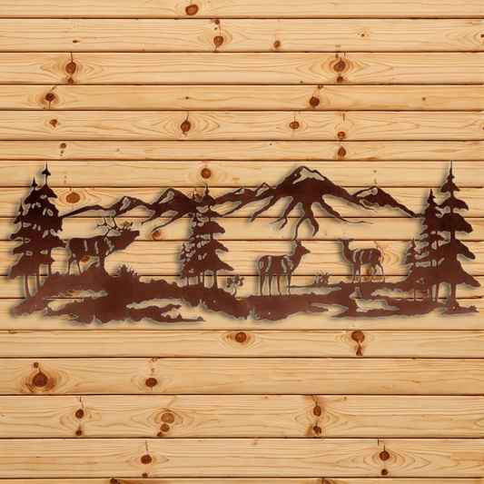WA-8406 Elk Wall Art - 84"