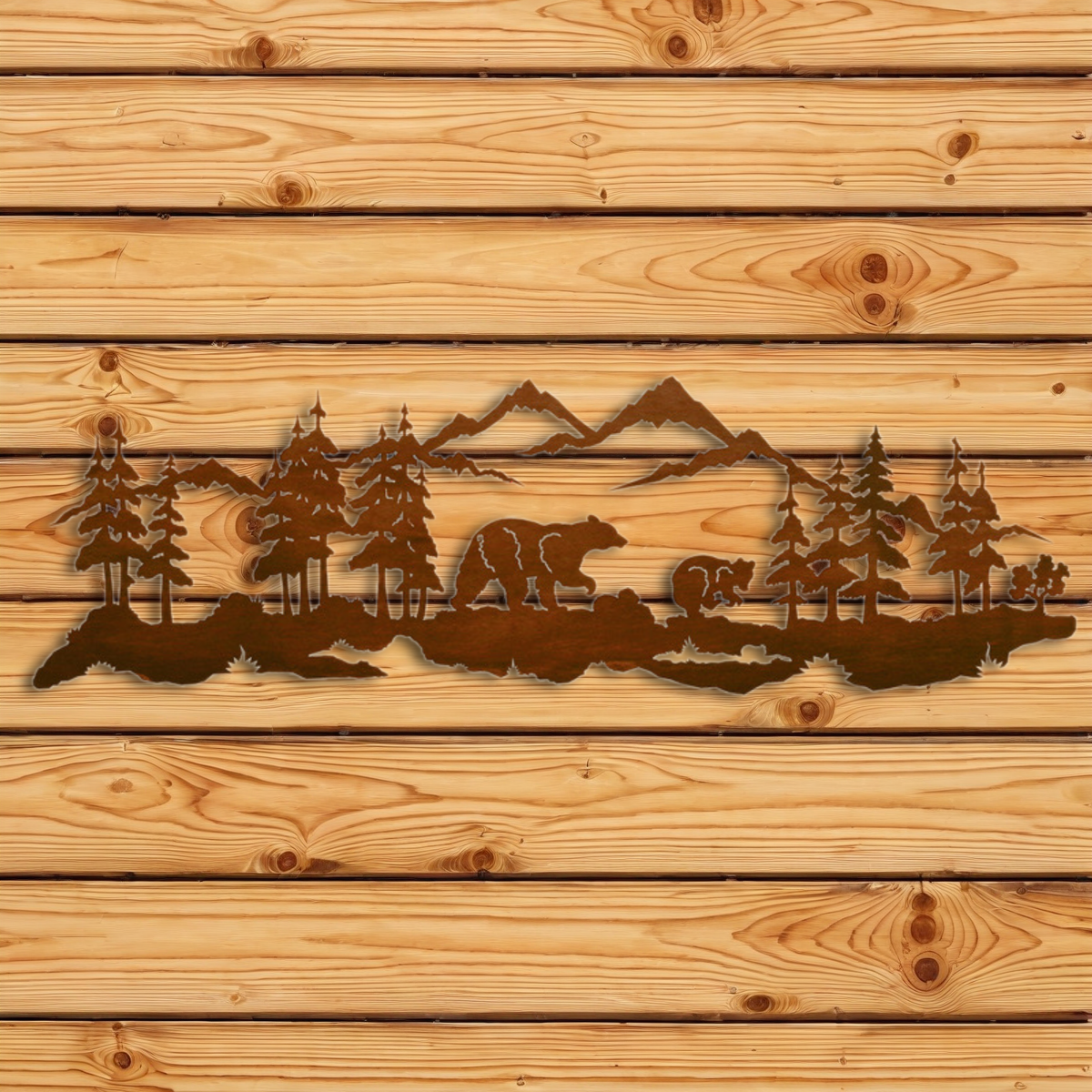 WA-4240 Bear Family Wall Art - 42"