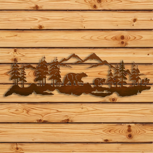 WA-4240 Bear Family Wall Art - 42"