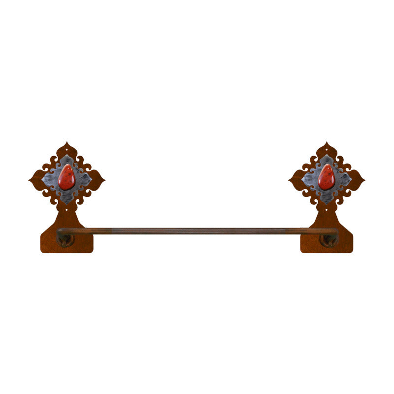 BA-7440 Red Jasper Stone Burnished Hand Towel Bar