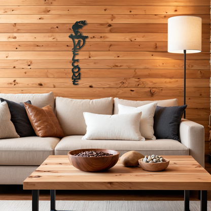 Bass Vertical Welcome Sign