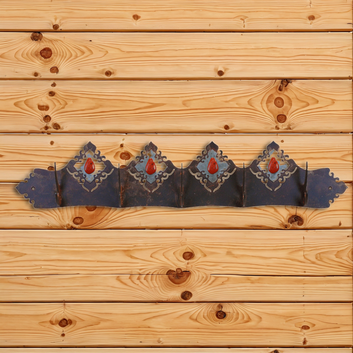 CH-6725 Red Jasper Stone Scenic Five Hook