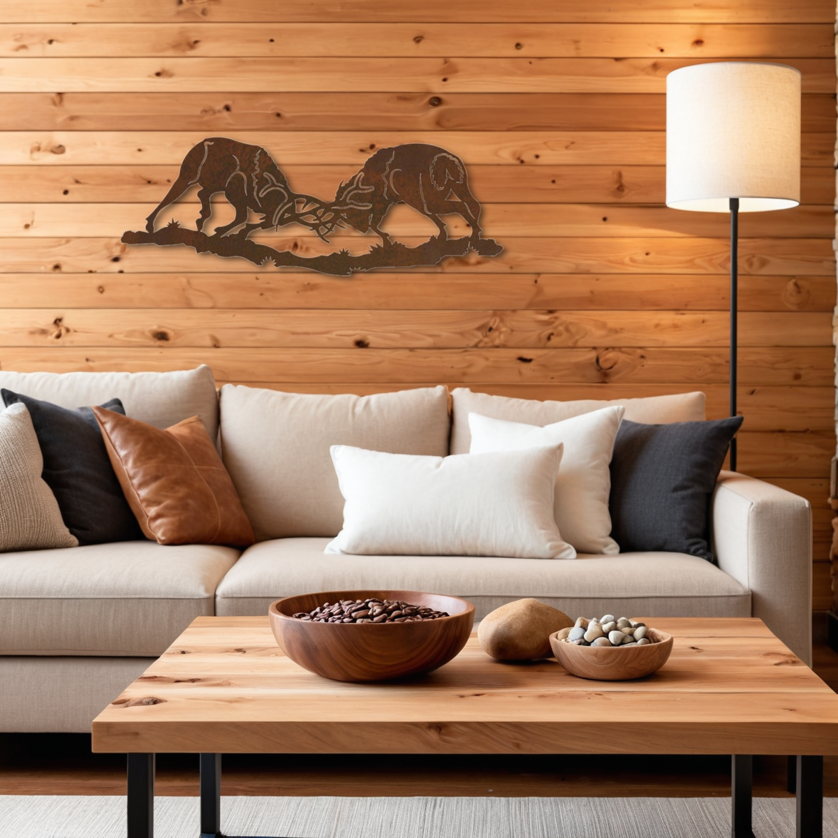 Fighting Elk Wall Art - 42"