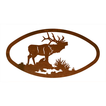 Elk Oval Wall Art Horizontal