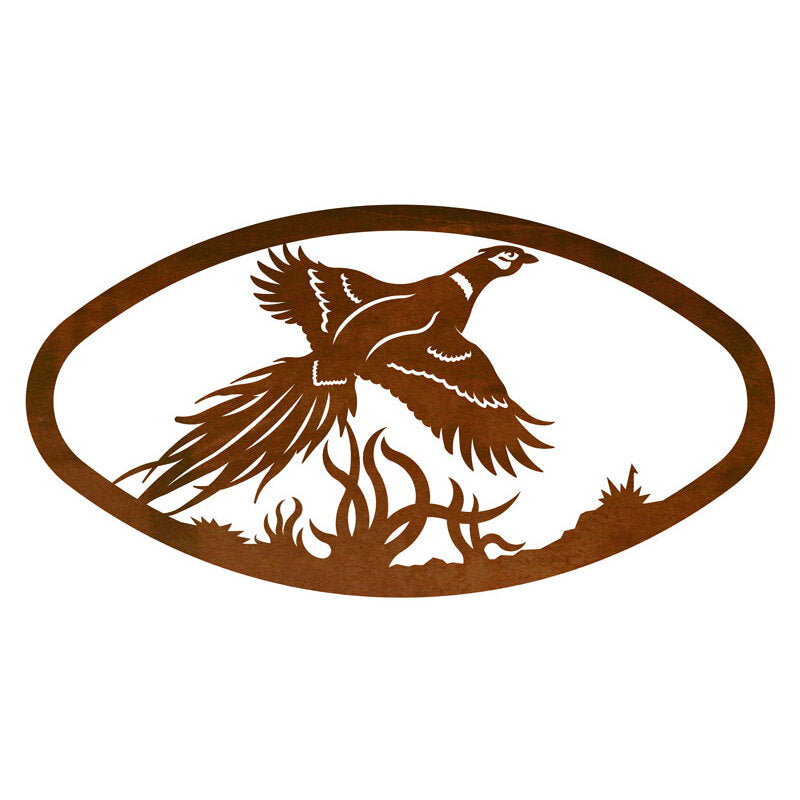 Pheasant Oval Wall Art Horizontal