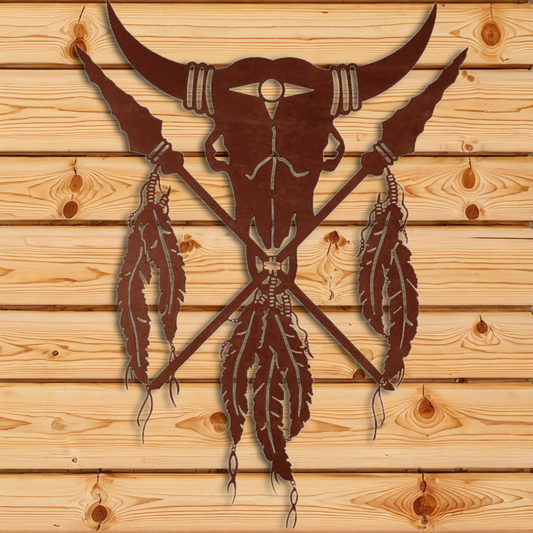 WA-4282 Buffalo Skull Wall Art - 42"