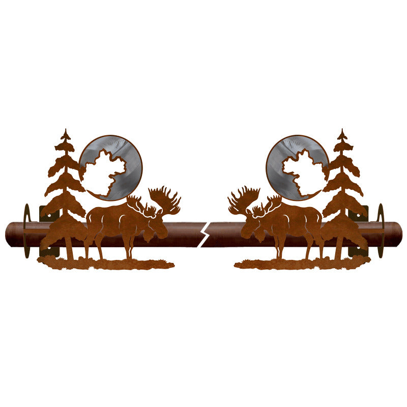 DR-9140 Moose & Pine Rod Bracket Burnished