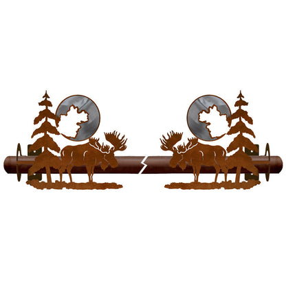 DR-9140 Moose & Pine Rod Bracket Burnished