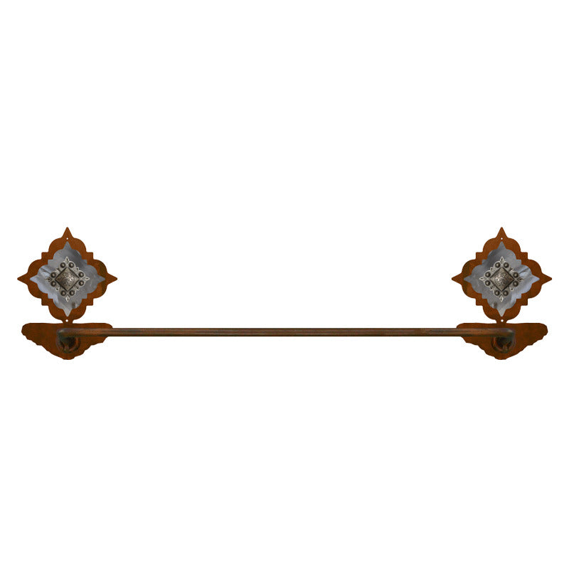 BA-7016 Diamond Silver Pico Concho Towel Bar