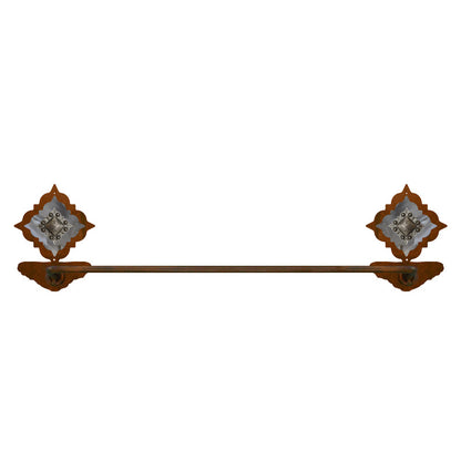 BA-7016 Diamond Silver Pico Concho Towel Bar
