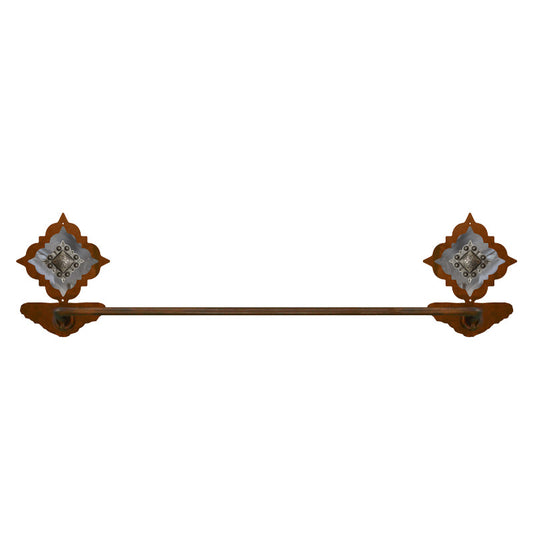 BA-7016 Diamond Silver Pico Concho Towel Bar