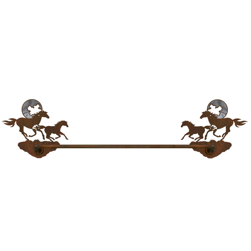 BA-8037 Horse Towel Bar Burnished