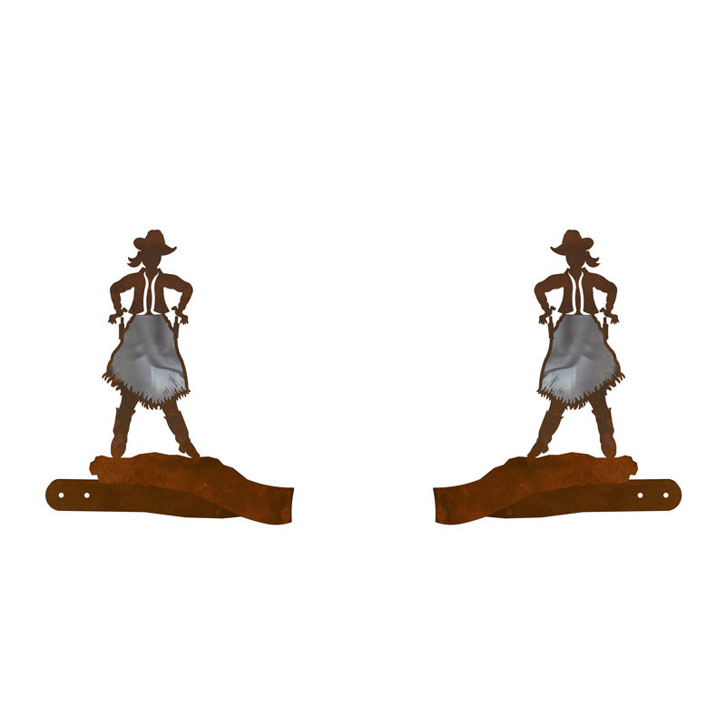 DR-9010 Cowgirl Tie Backs Burnished