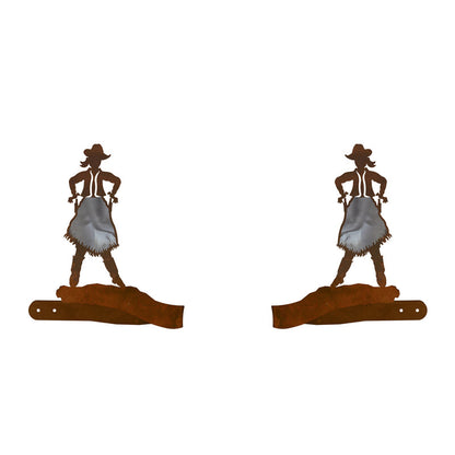 DR-9010 Cowgirl Tie Backs Burnished