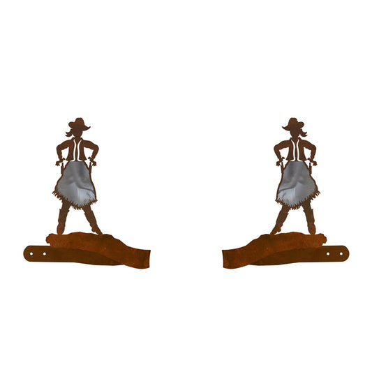 DR-9010 Cowgirl Tie Backs Burnished
