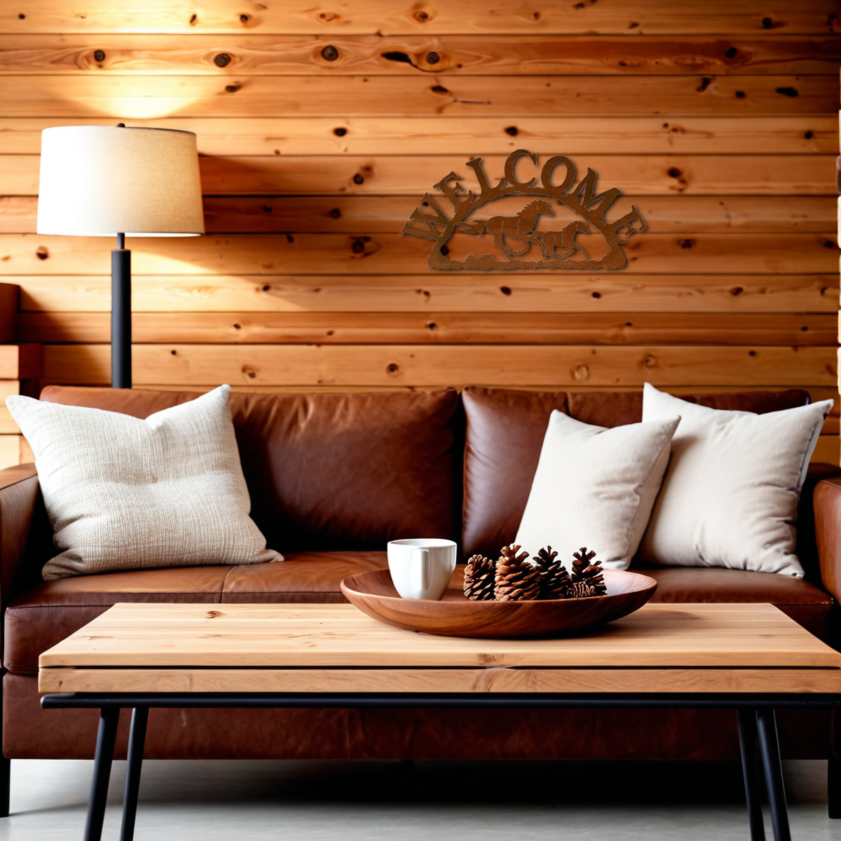 Wild Horse Horizontal Welcome Sign