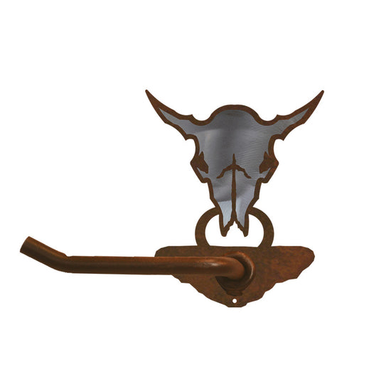 Buffalo Skull Tissue Holder Burnished