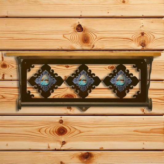 BA-2049 Turquoise 20" Hand Towel Bar Shelf
