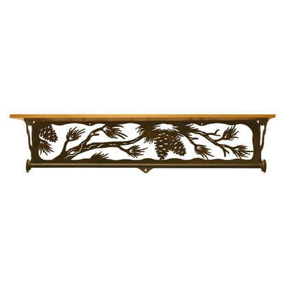 Pine Cone 34" Towel Bar Shelf