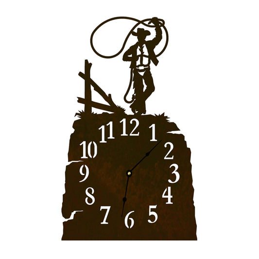 CL-7041 Roping Cowboy Table Clock