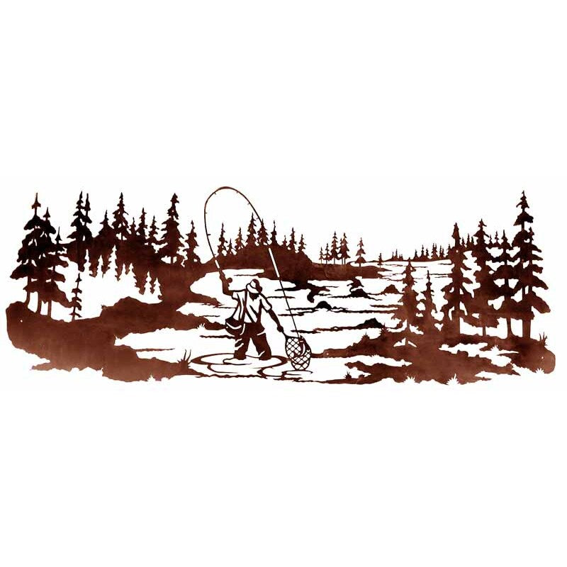 Fly fisherman Wall Art - 84"