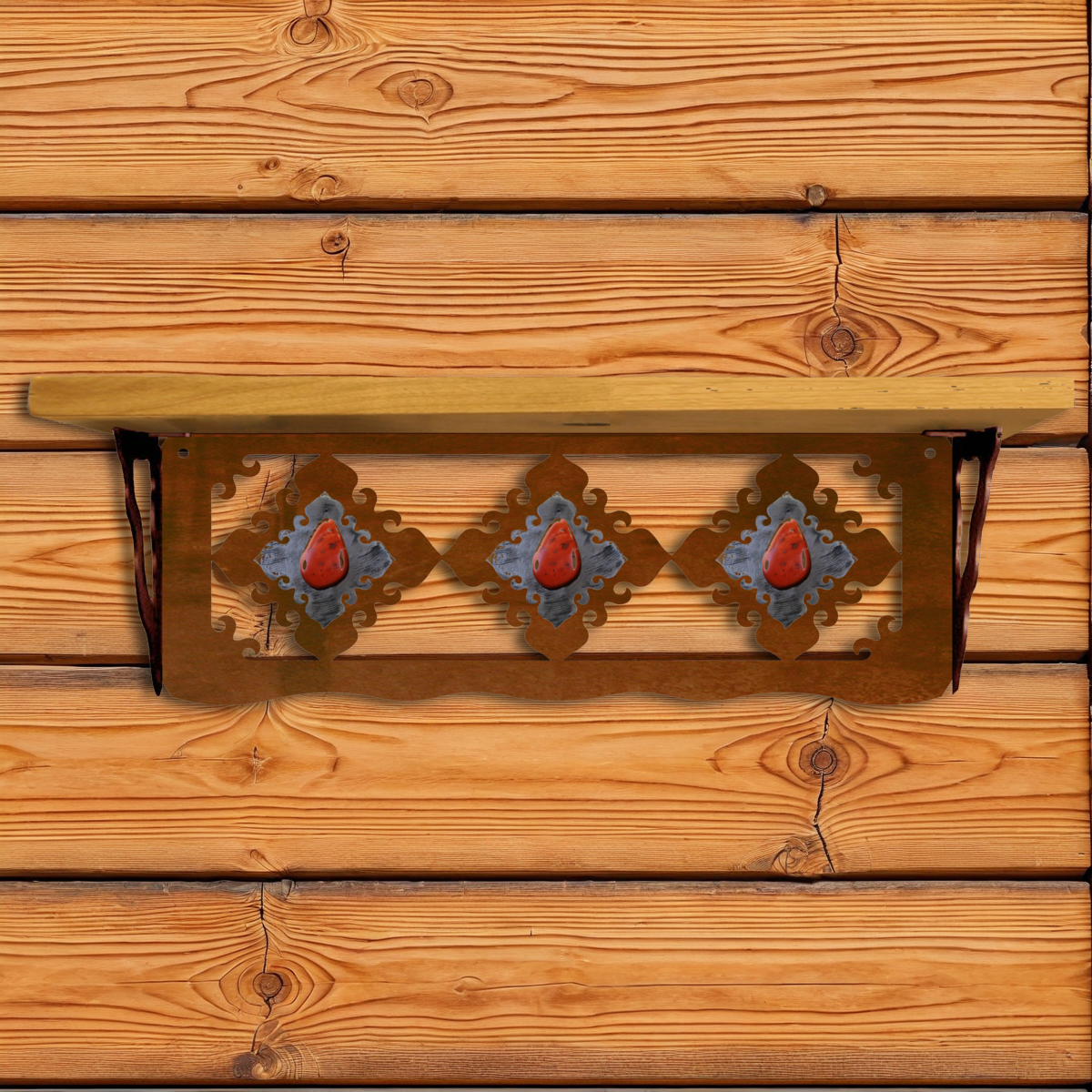 SW-6047 Red Jasper Stone 20" Shelf