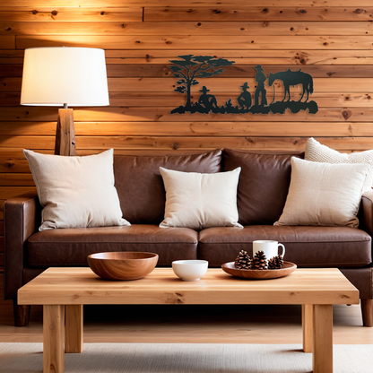 Cowboy Campfire Wall Art - 42"