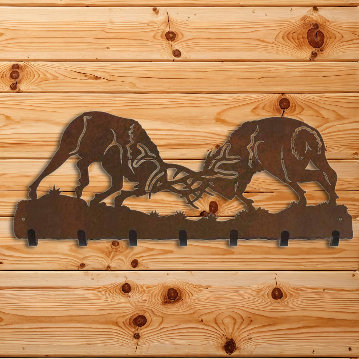 KC-2072 Fighting Elk Key Chain Holder