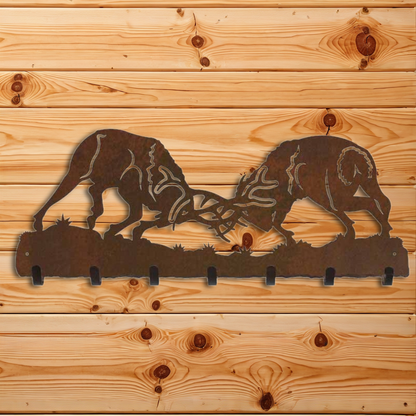 KC-2072 Fighting Elk Key Chain Holder