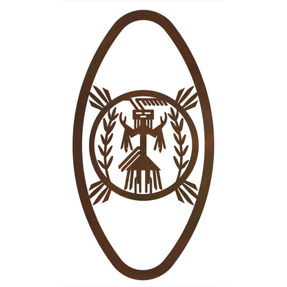 Yei Corn Flower Oval Vertical Wall Art