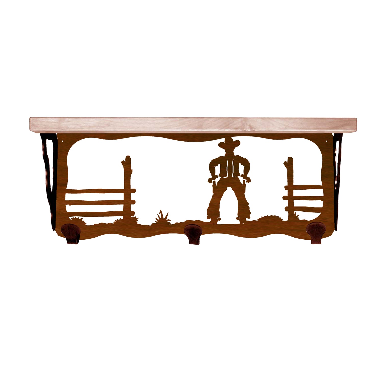 Cowboy 20" Coat Hook Shelf