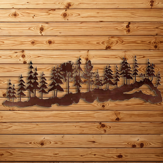 WA-8416 Pine Forest Wall Art - 84"