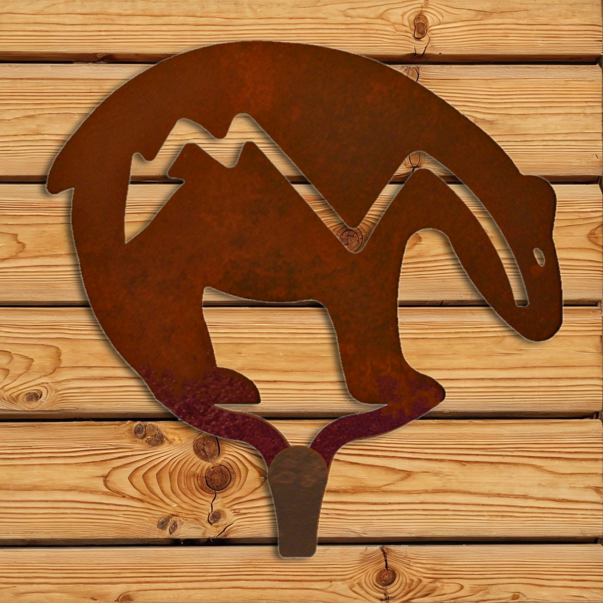 CHL-129 Fetish Bear Large Single Coat Hook Burnished