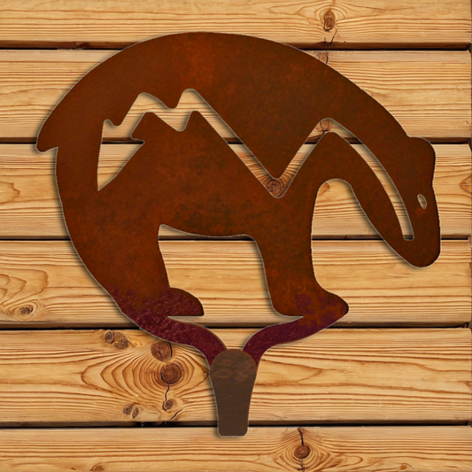 CHL-129 Fetish Bear Large Single Coat Hook Burnished