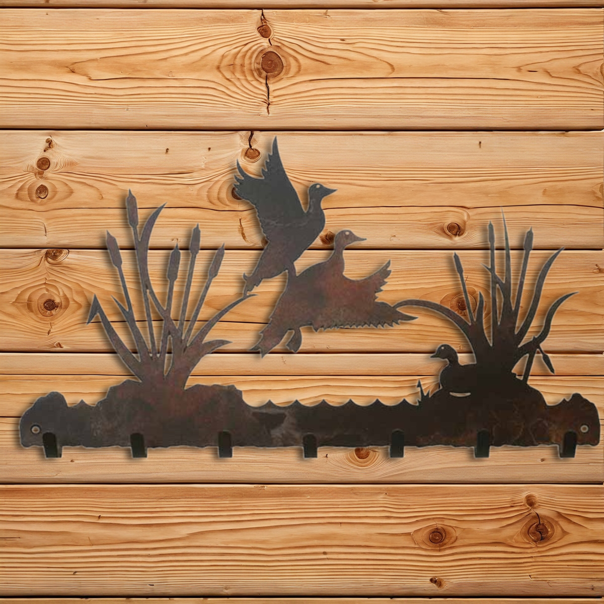 KC-2055 Ducks in the Cattail Key Chain Holder