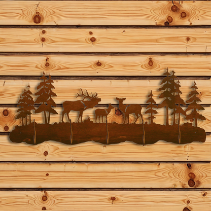CH-5560 Elk Family Scenic Five Hook