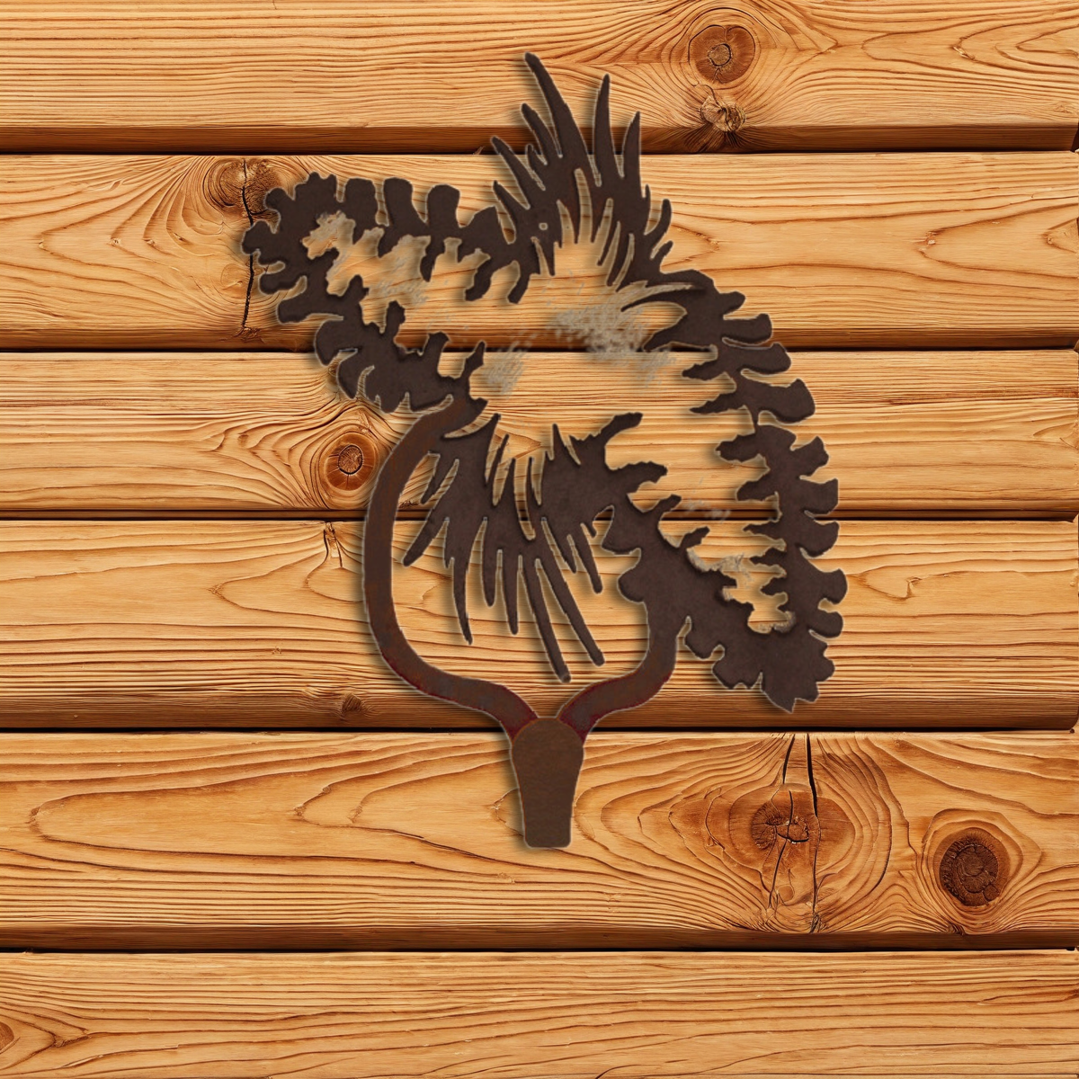 CHL-192 Pine Cone Large Single Coat Hook Burnished