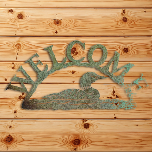 WE-9623 Loon Horizontal Welcome Sign