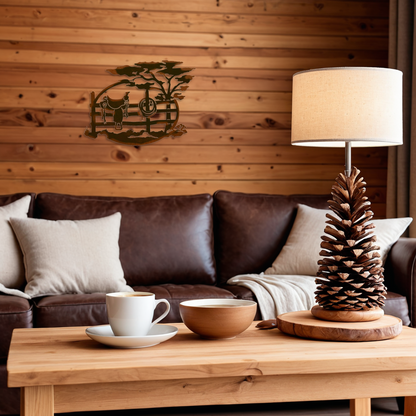 Saddle/Fence Oval Wall Art - 26"