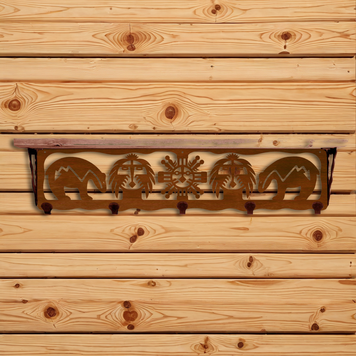 SW-4713 Fetish Bear34" Coat Hook Shelf