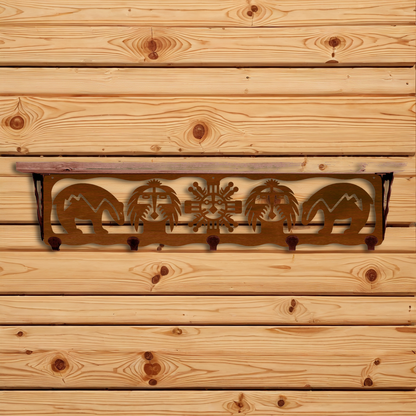 SW-4713 Fetish Bear34" Coat Hook Shelf