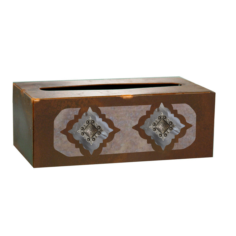 TC-9241 Diamond Old Silver Rectangle Tissue Box Cover