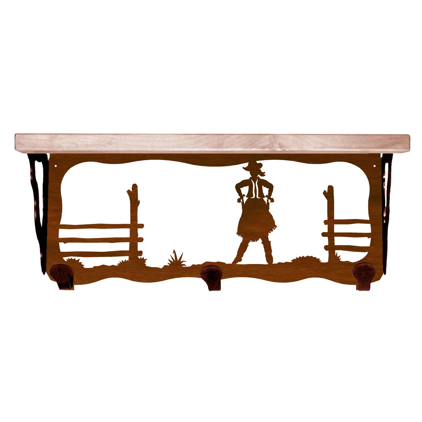 Cowgirl 20" Coat Hook Shelf