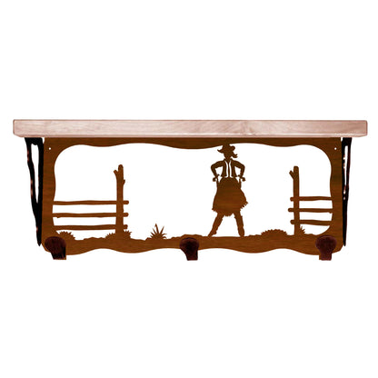 Cowgirl 20" Coat Hook Shelf
