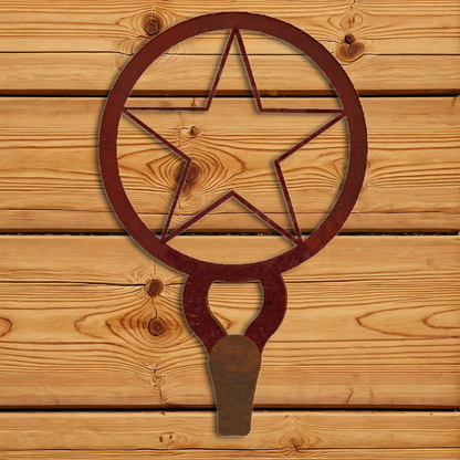 CHL-233 Texas Star Large Single Coat Hook Burnished